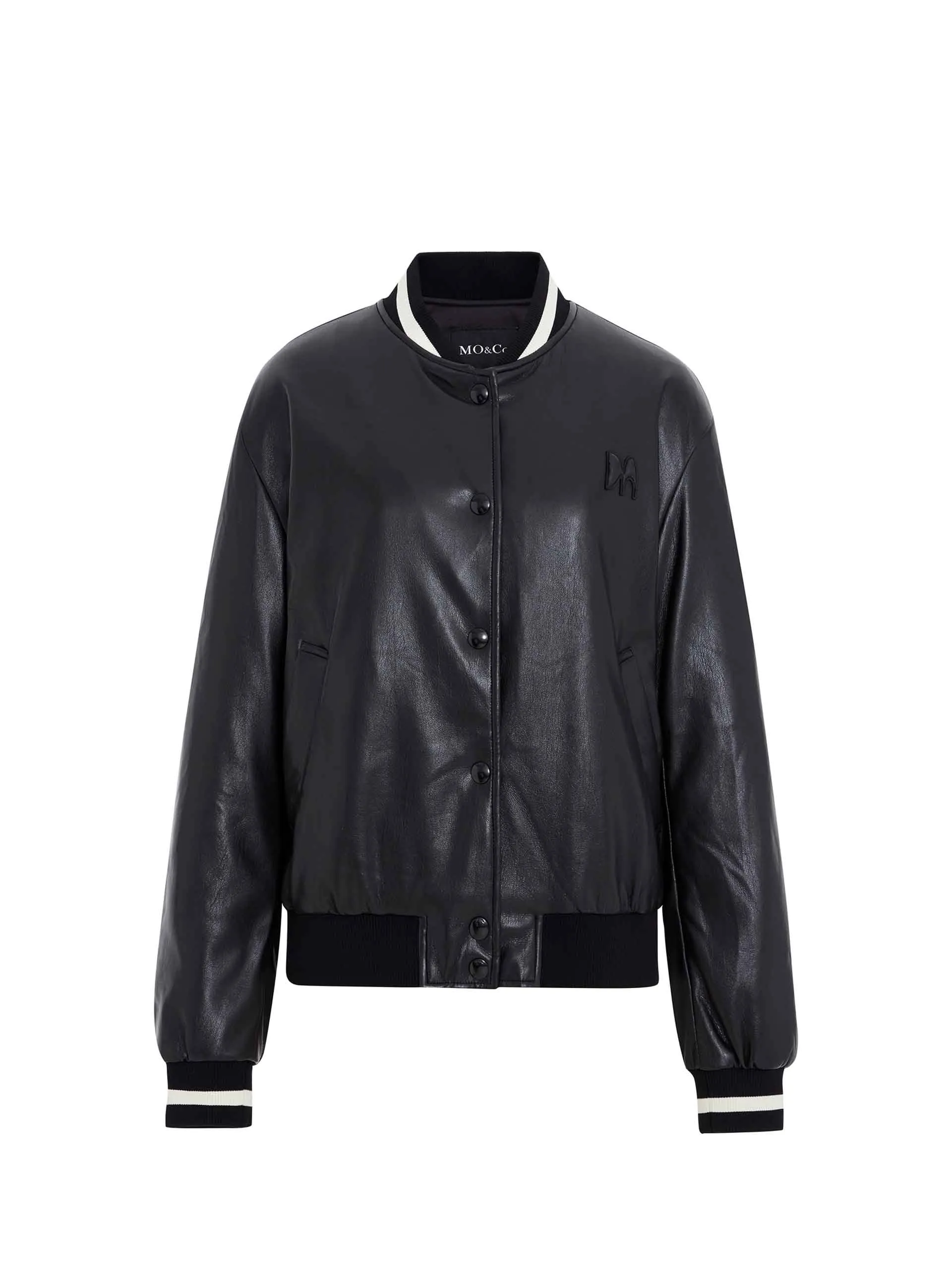 PU Leather Bomber Jacket