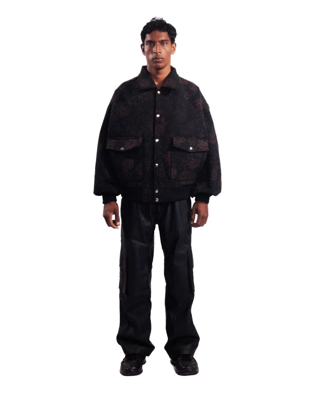 "APEX" BLOCK PRINT BOMBER JACKET