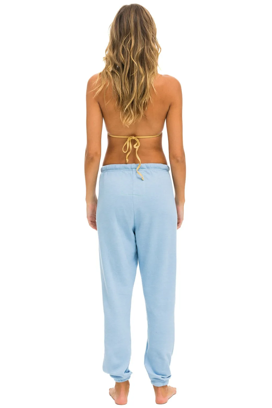 RAINBOW HEART STITCH SWEATPANTS - ICE