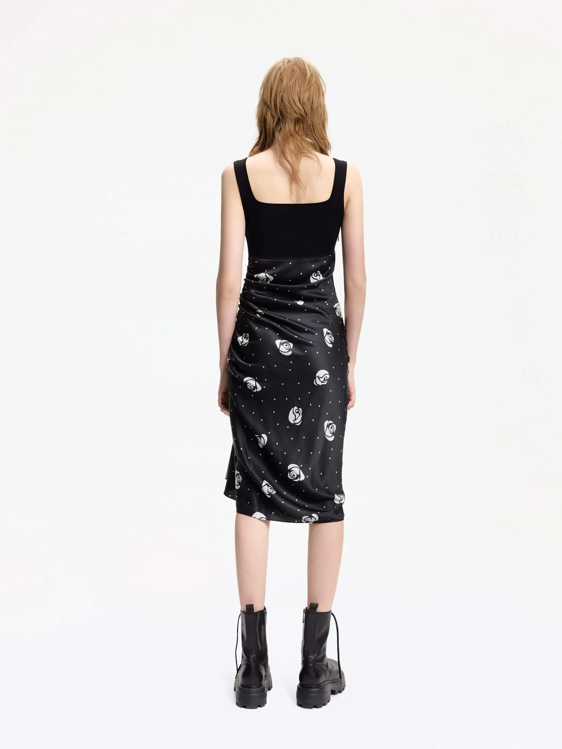 Rose Printed Tank Dress