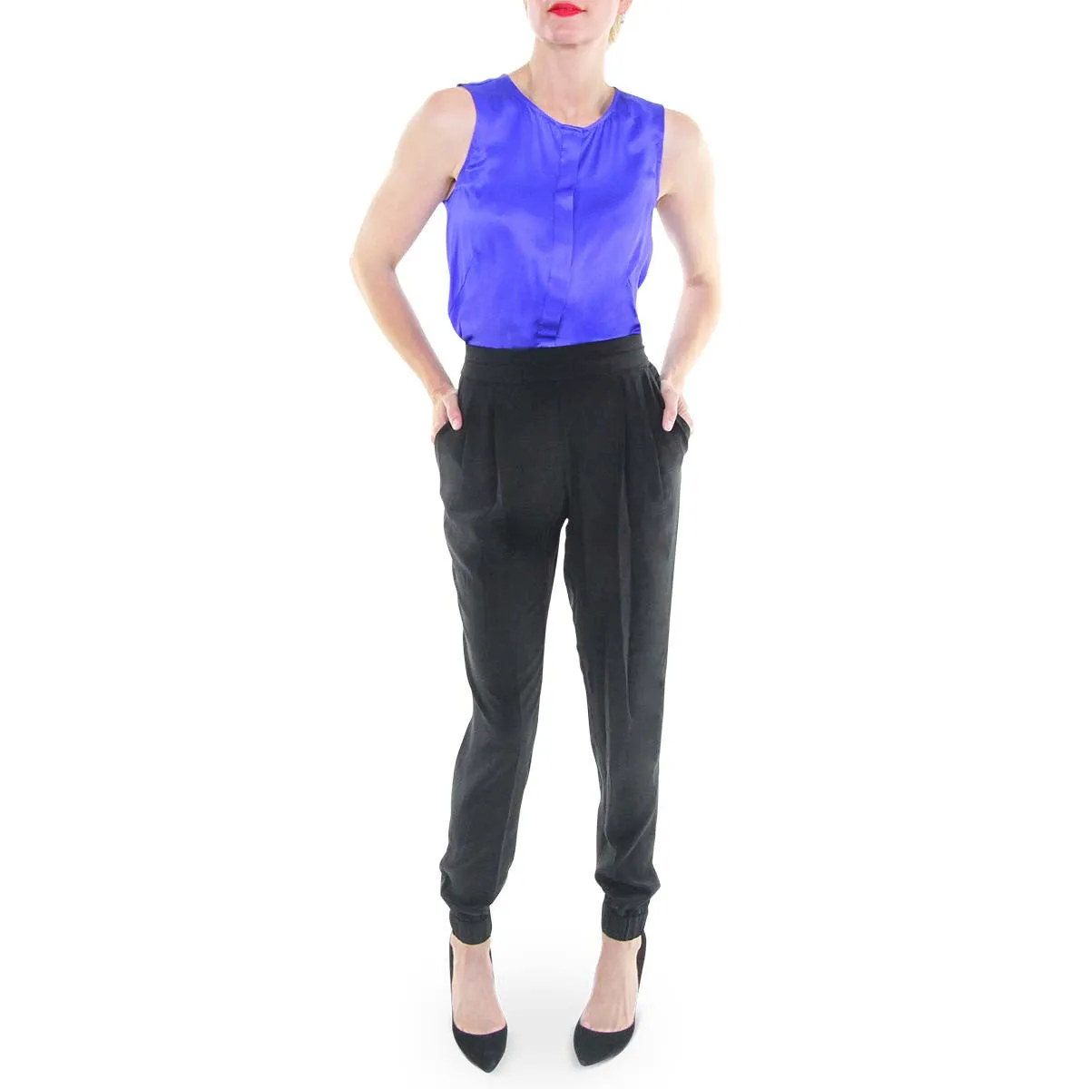 Shasha Button Down Blouse - Cobalt Blue