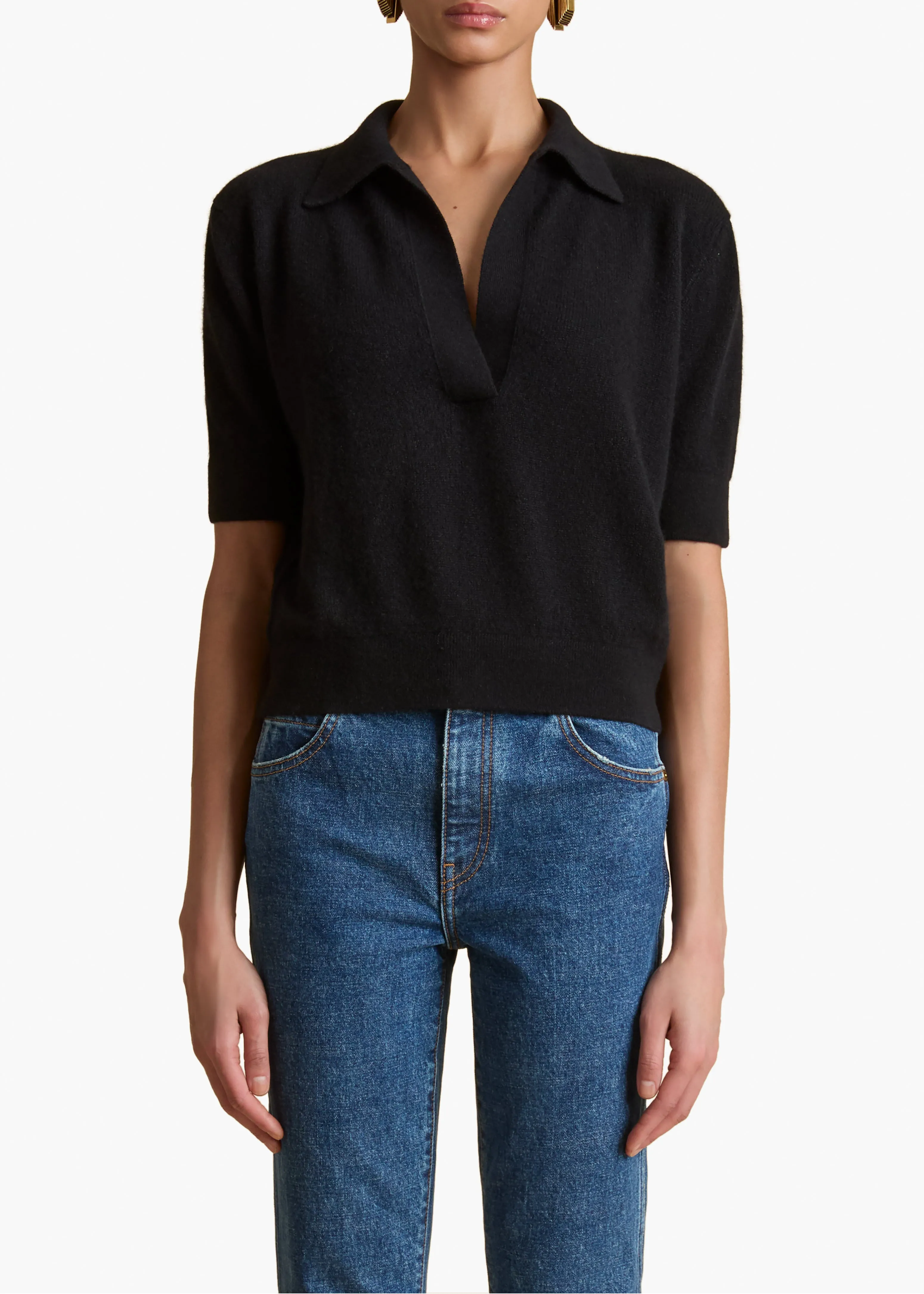 Shrunken Jo Sweater in Black
