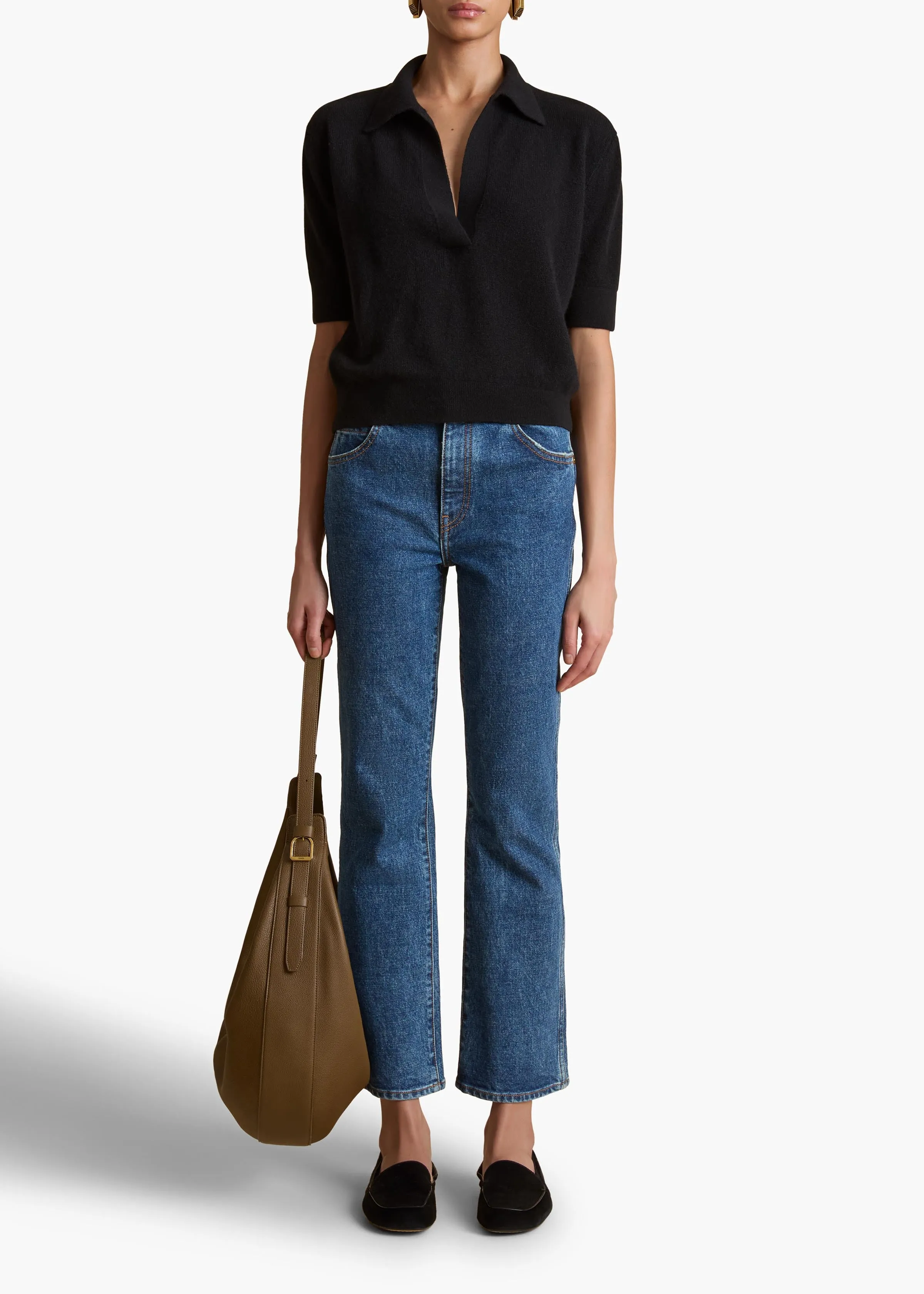 Shrunken Jo Sweater in Black