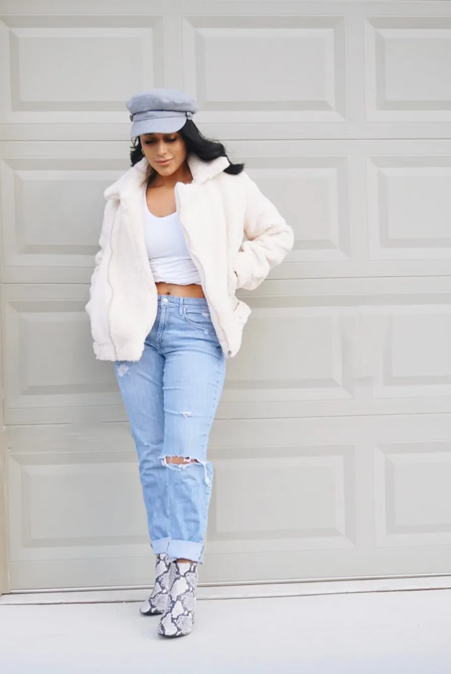 Sierra Cream Teddy Jacket