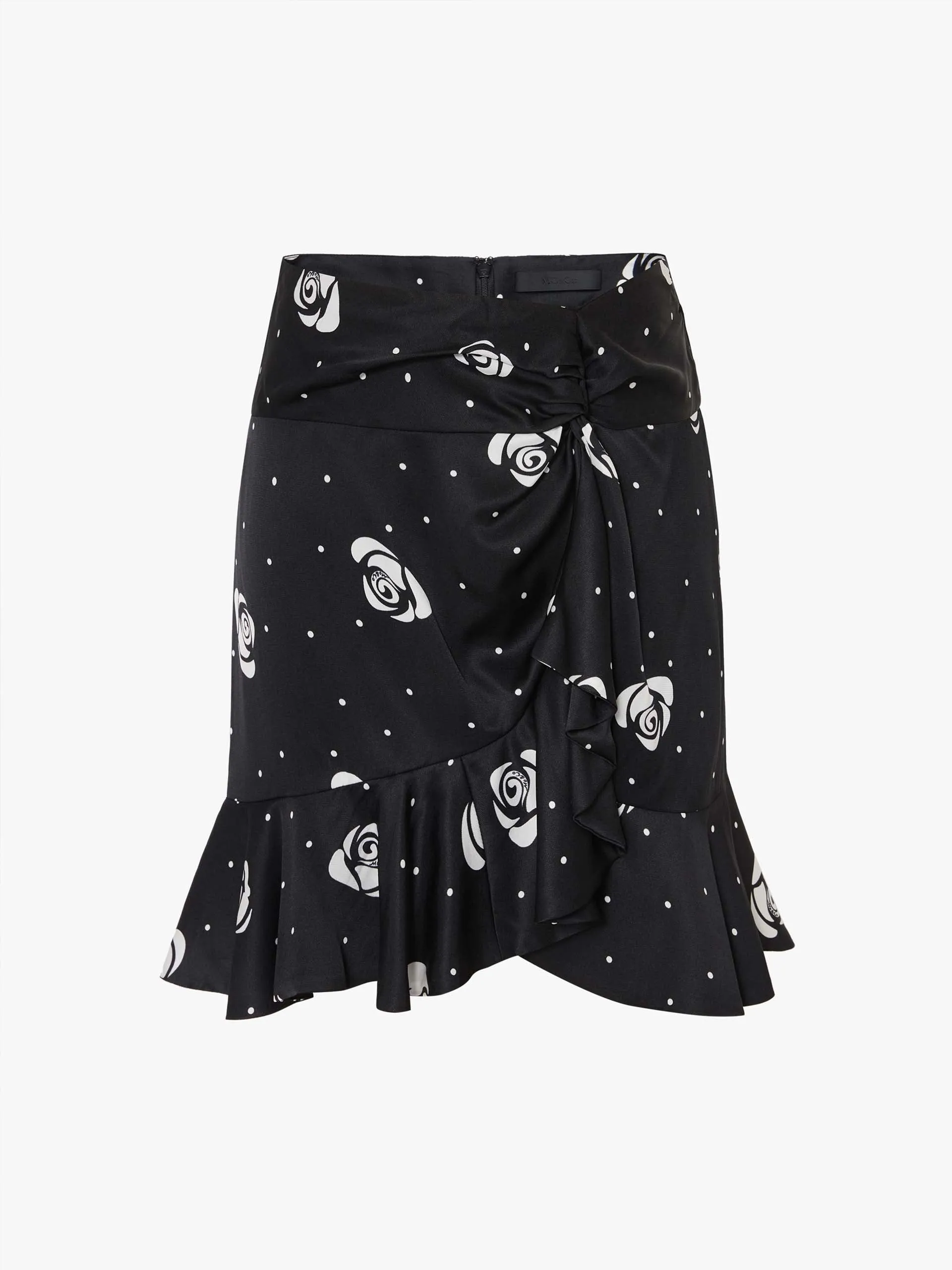 Silk Blend Twist Skirt