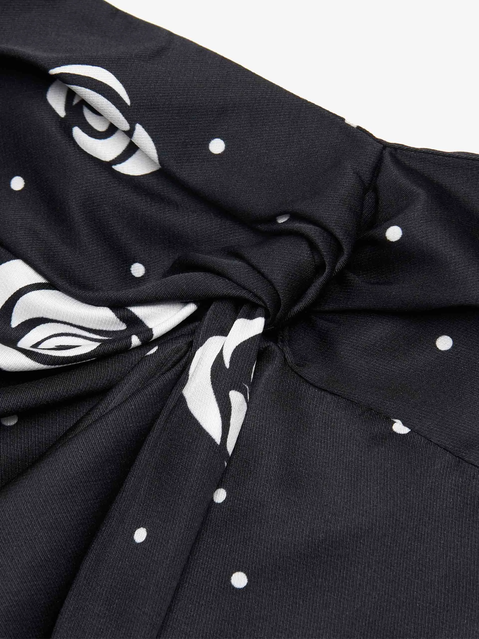 Silk Blend Twist Skirt