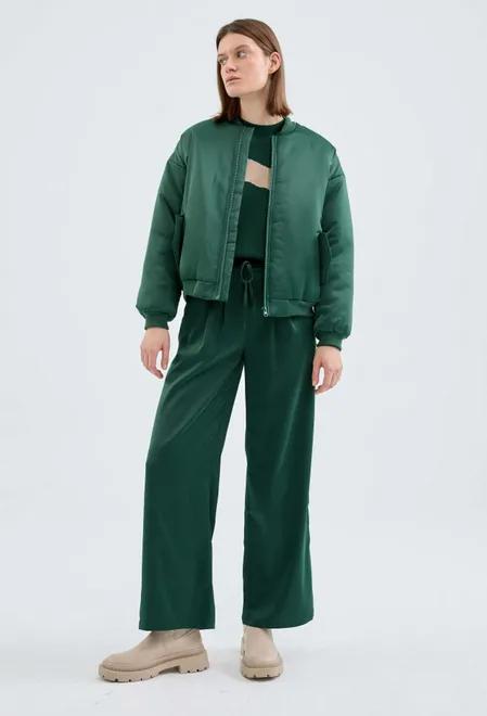 Team Captain Satin Bomber Jacket