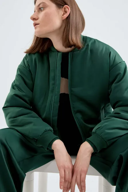 Team Captain Satin Bomber Jacket