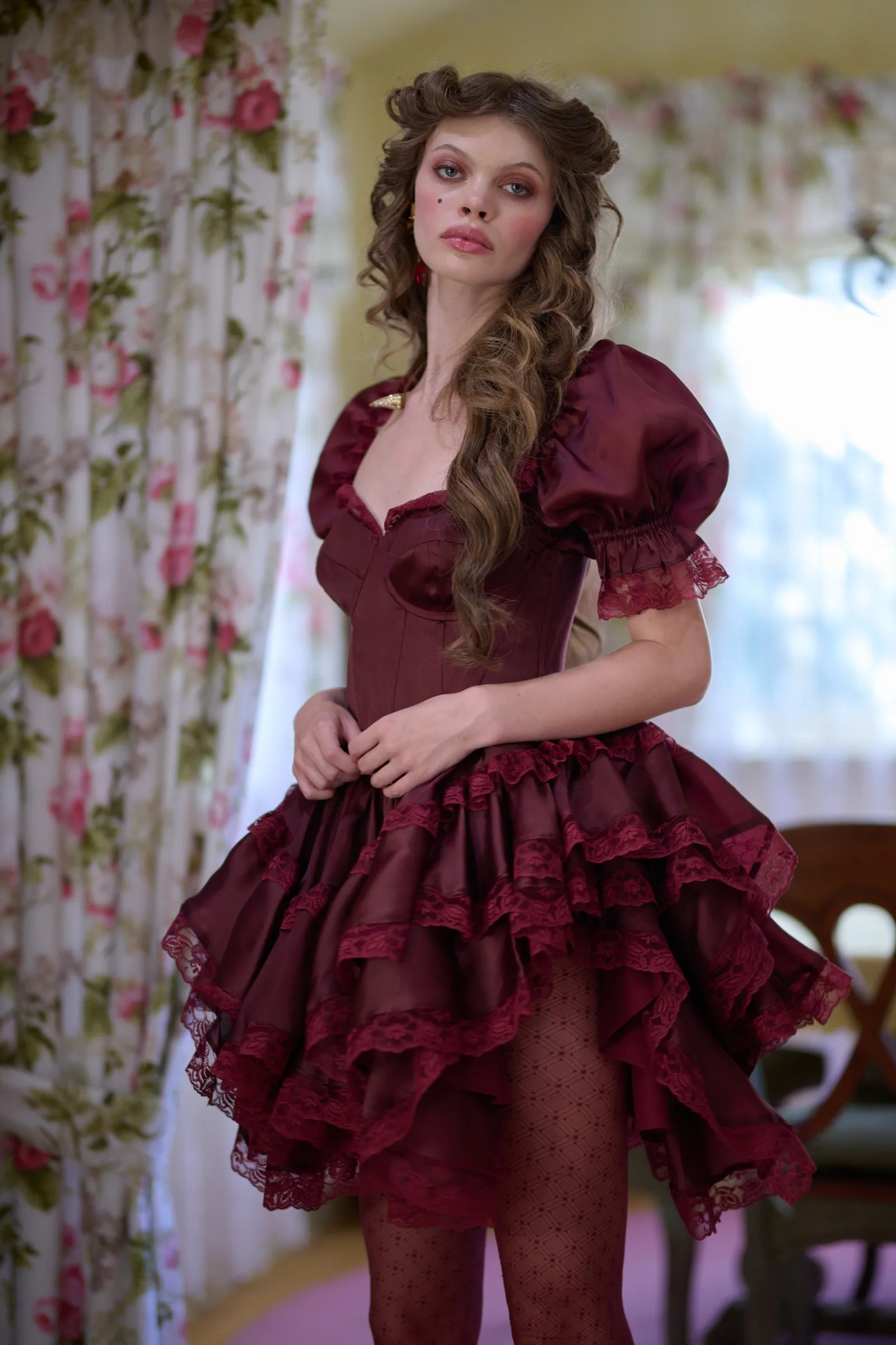 The Bordeaux Cecile Dress
