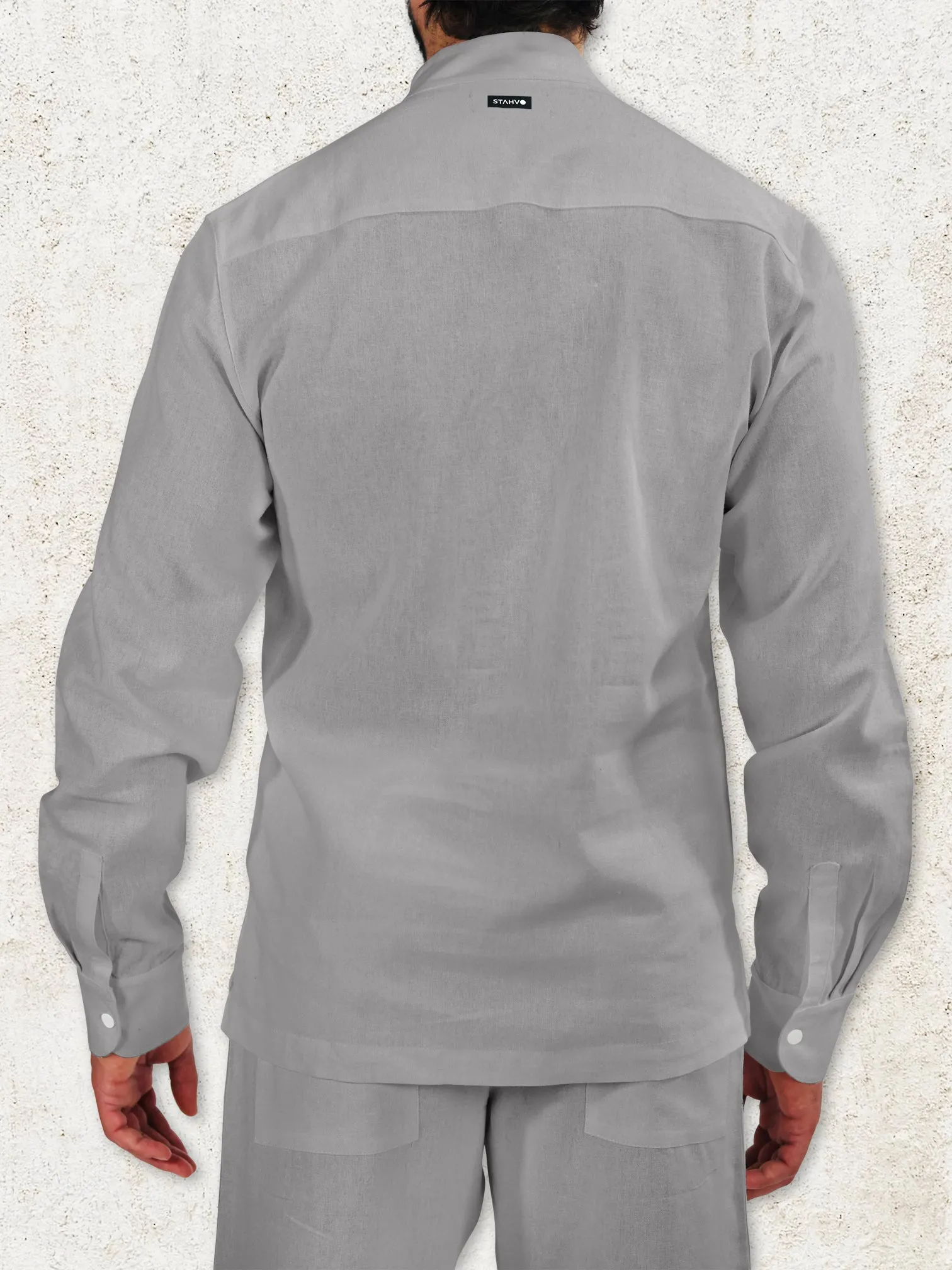 THE NAVO HENLEY SHIRT - Grey