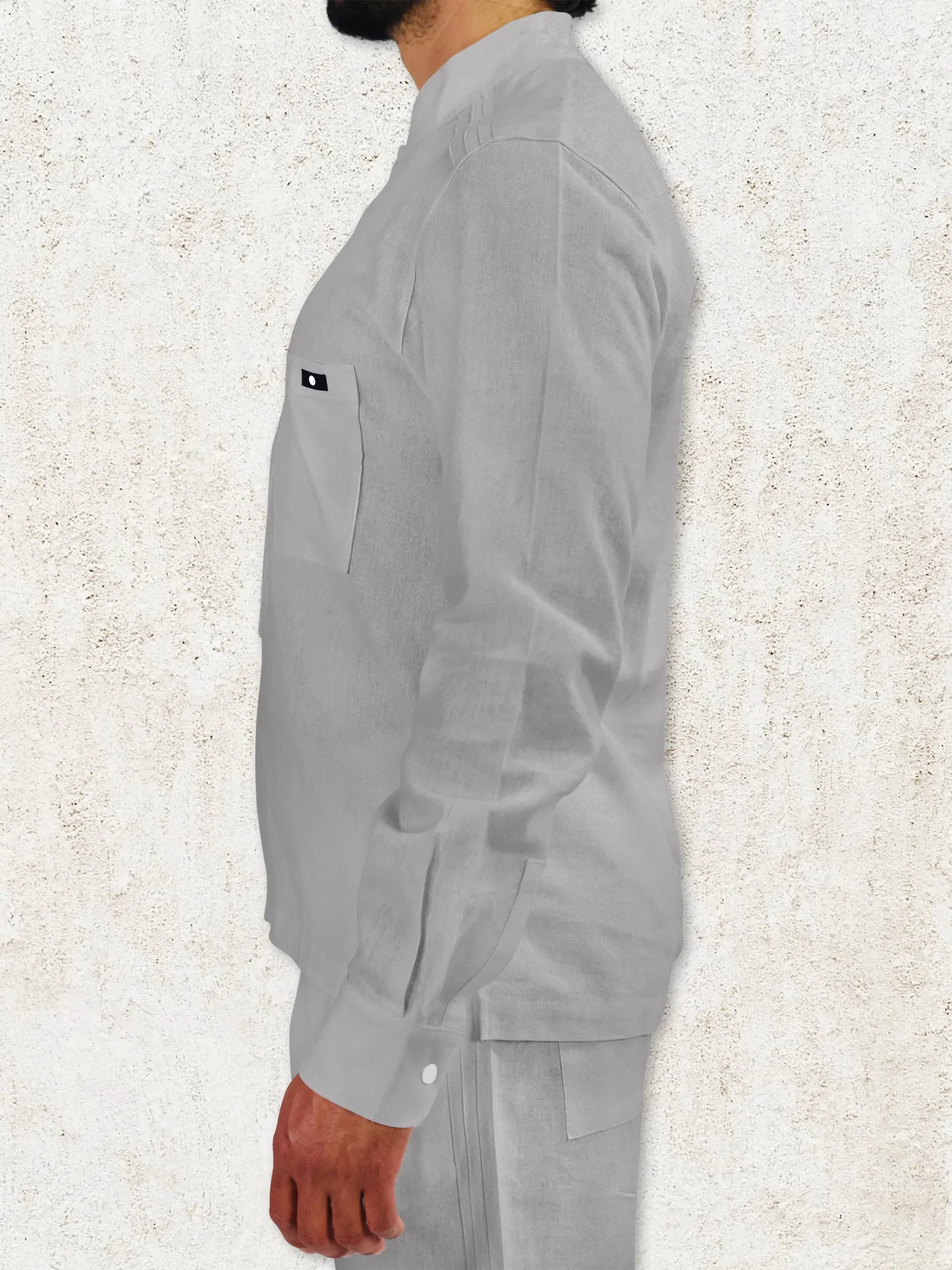 THE NAVO HENLEY SHIRT - Grey