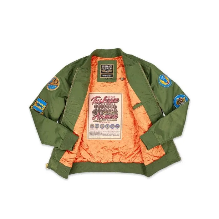 Tuskegee Airmen Squadron Patch Embroidered Bomber Jacket