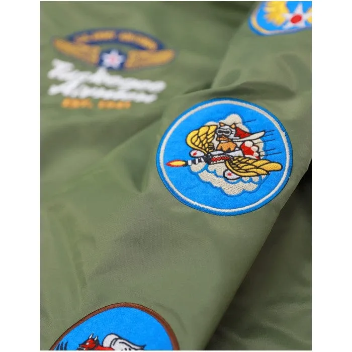 Tuskegee Airmen Squadron Patch Embroidered Bomber Jacket