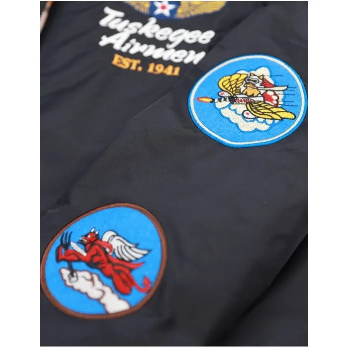 Tuskegee Airmen Squadron Patch Embroidered Bomber Jacket