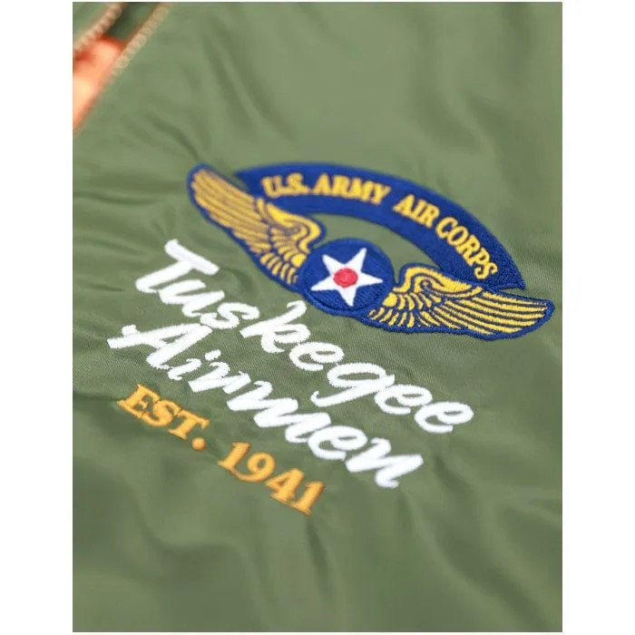 Tuskegee Airmen Squadron Patch Embroidered Bomber Jacket