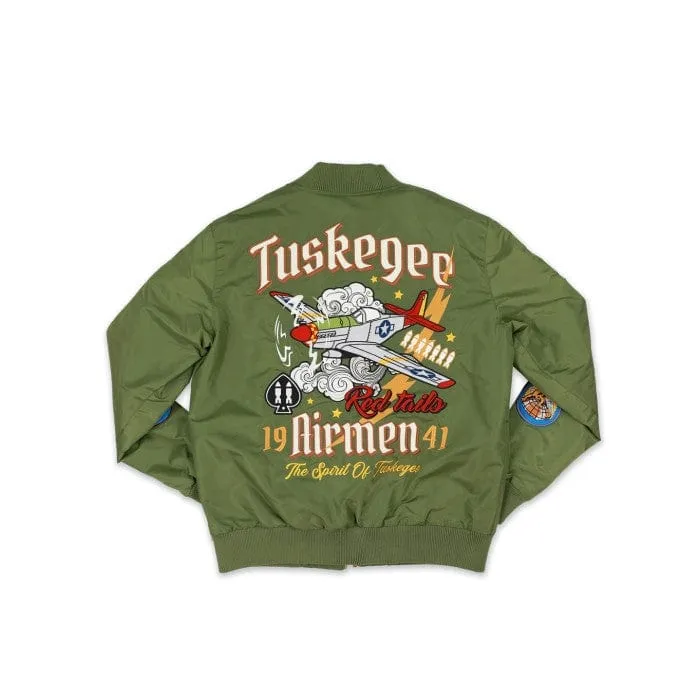 Tuskegee Airmen Squadron Patch Embroidered Bomber Jacket
