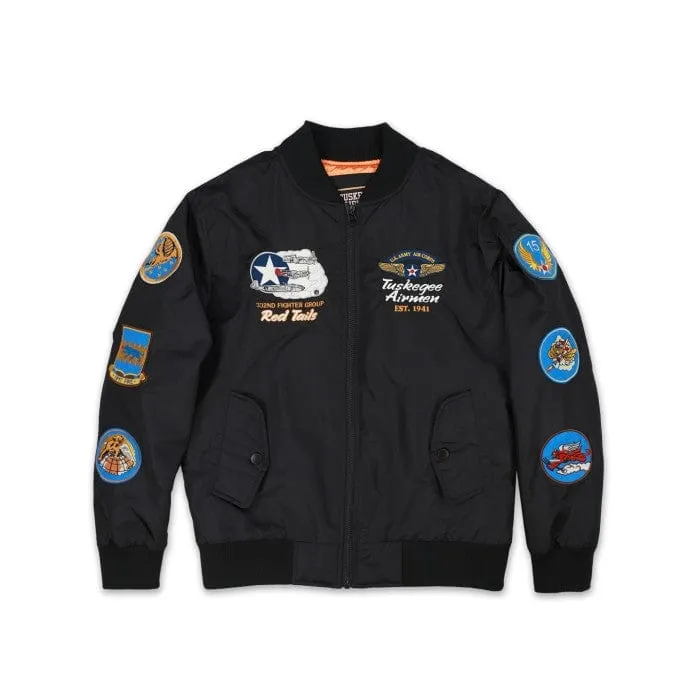 Tuskegee Airmen Squadron Patch Embroidered Bomber Jacket