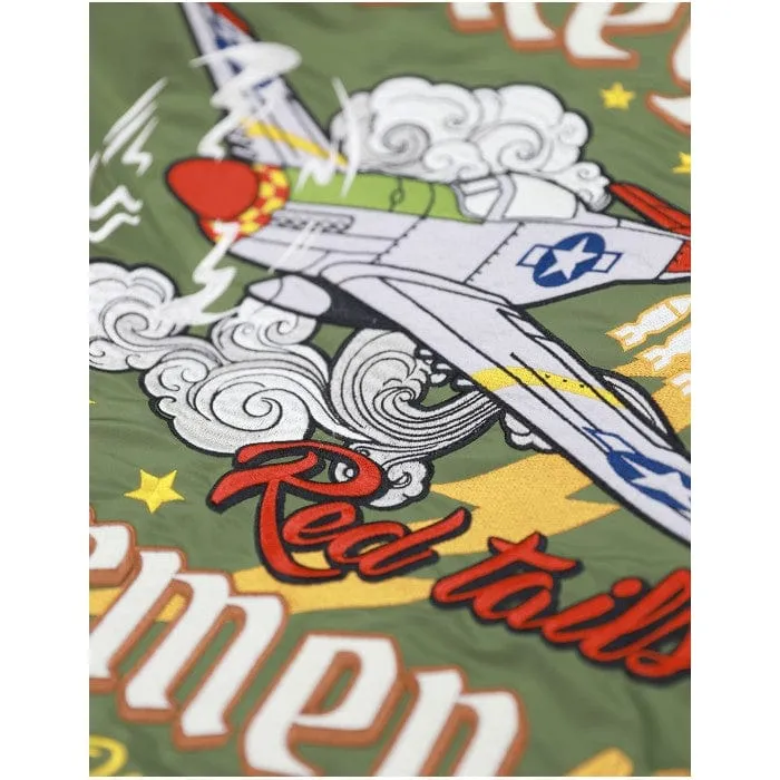 Tuskegee Airmen Squadron Patch Embroidered Bomber Jacket