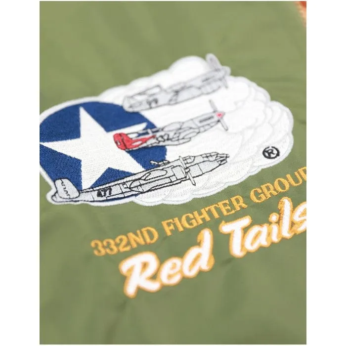 Tuskegee Airmen Squadron Patch Embroidered Bomber Jacket