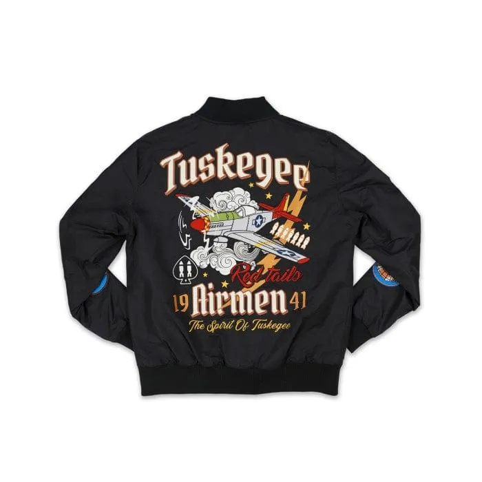 Tuskegee Airmen Squadron Patch Embroidered Bomber Jacket