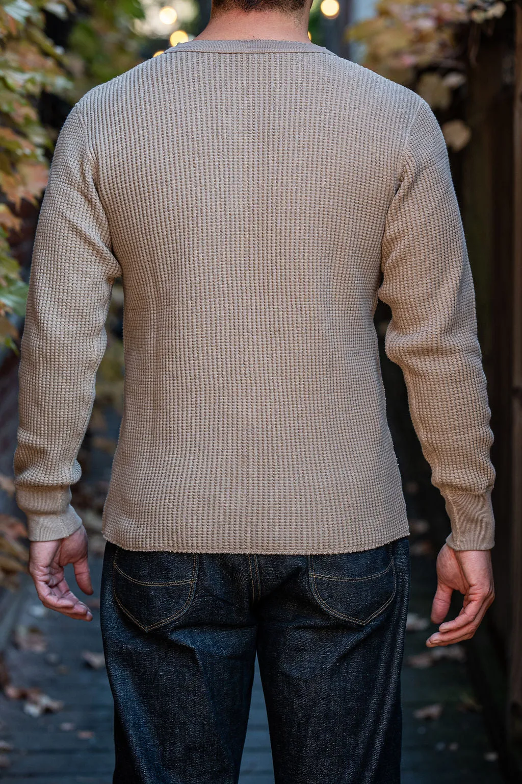 UES Big Waffle Henley - Beige