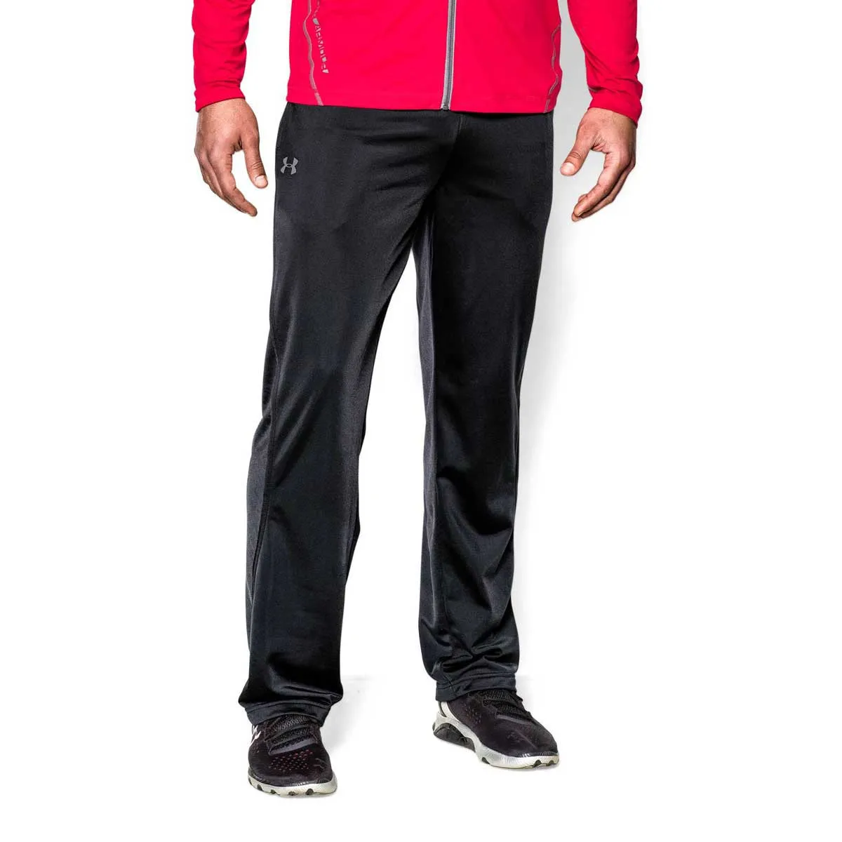 Under Armour Men's Black Relentless Straight Leg Warm-Up Pants