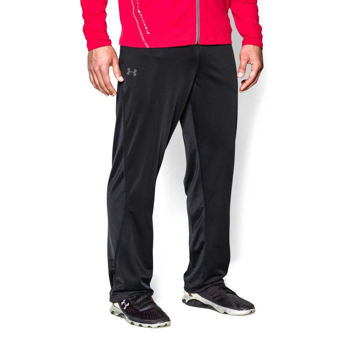 Under Armour Men's Black Relentless Straight Leg Warm-Up Pants