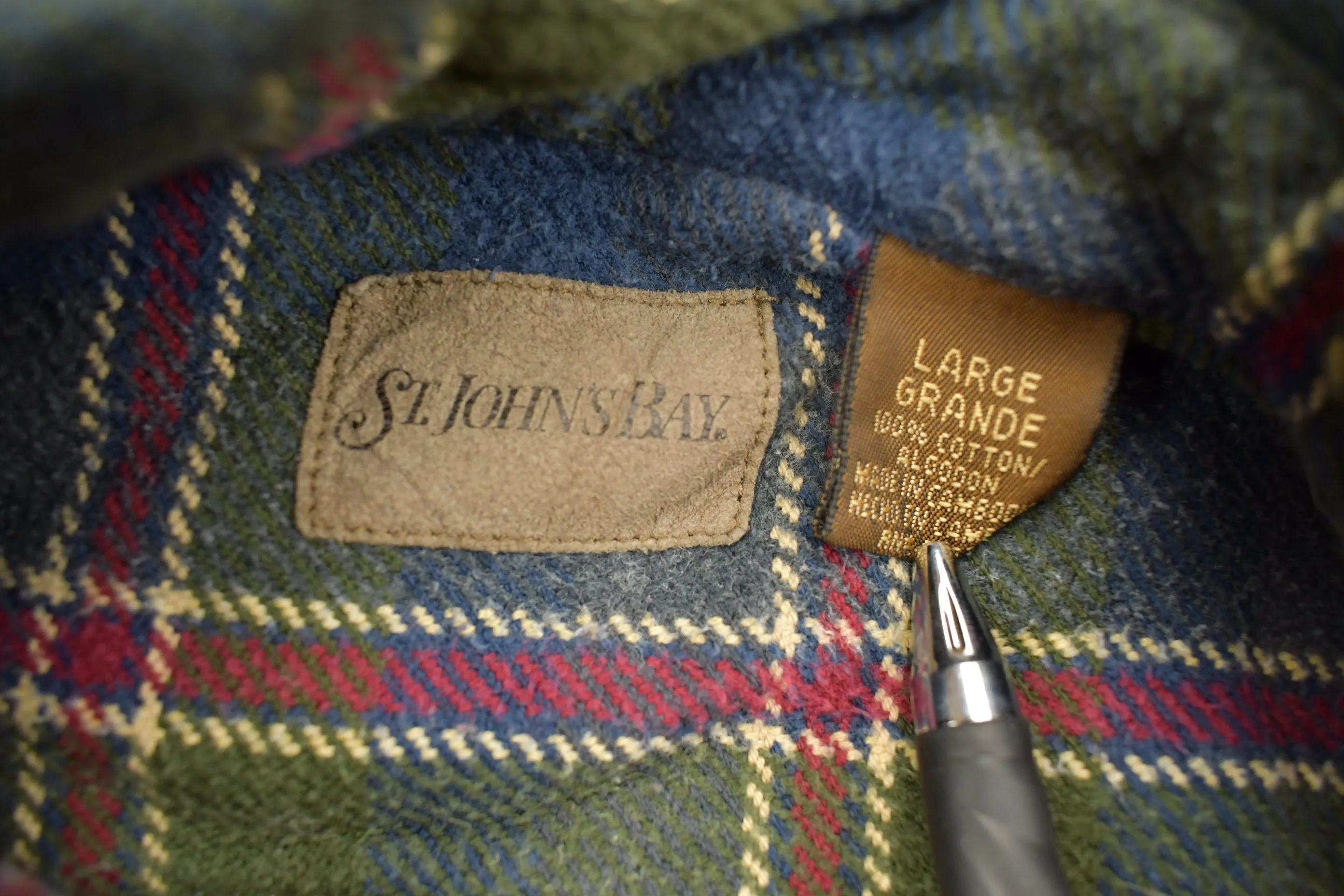 Vintage 1990s St Johns Bay Plaid Flannel Button Up Shirt
