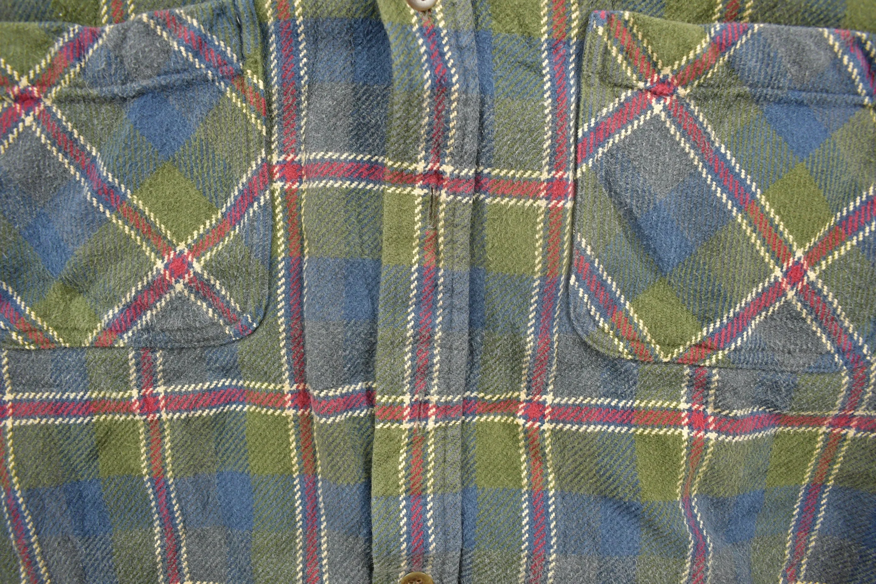 Vintage 1990s St Johns Bay Plaid Flannel Button Up Shirt