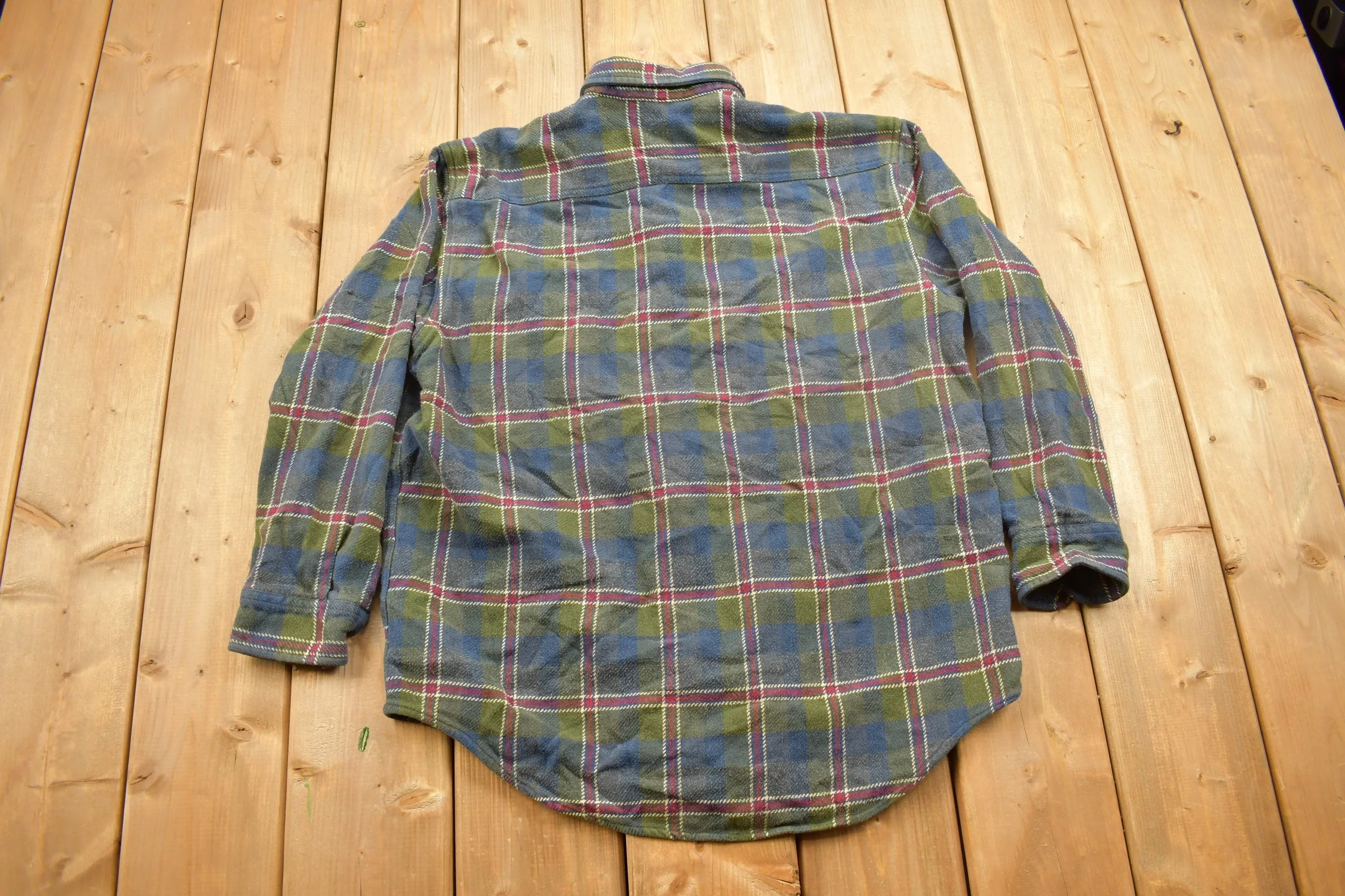 Vintage 1990s St Johns Bay Plaid Flannel Button Up Shirt