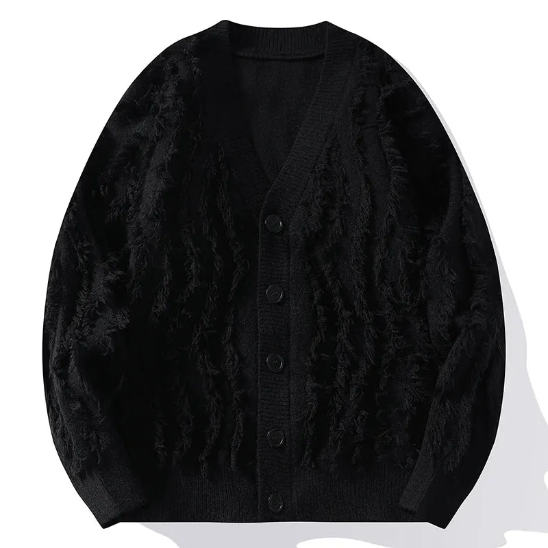 Vintage Knitted Tassel Loose Cardigan