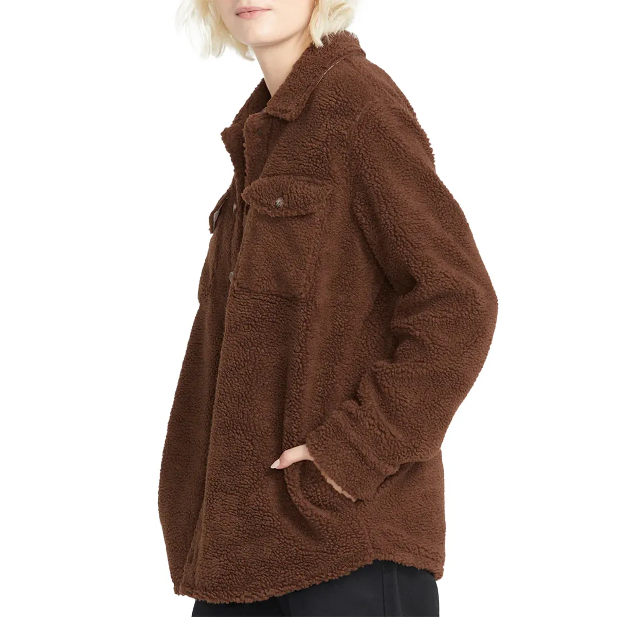 Volcom Women's Silent Sherpa Jacket - Chocolate