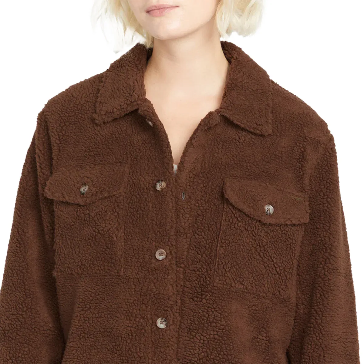 Volcom Women's Silent Sherpa Jacket - Chocolate