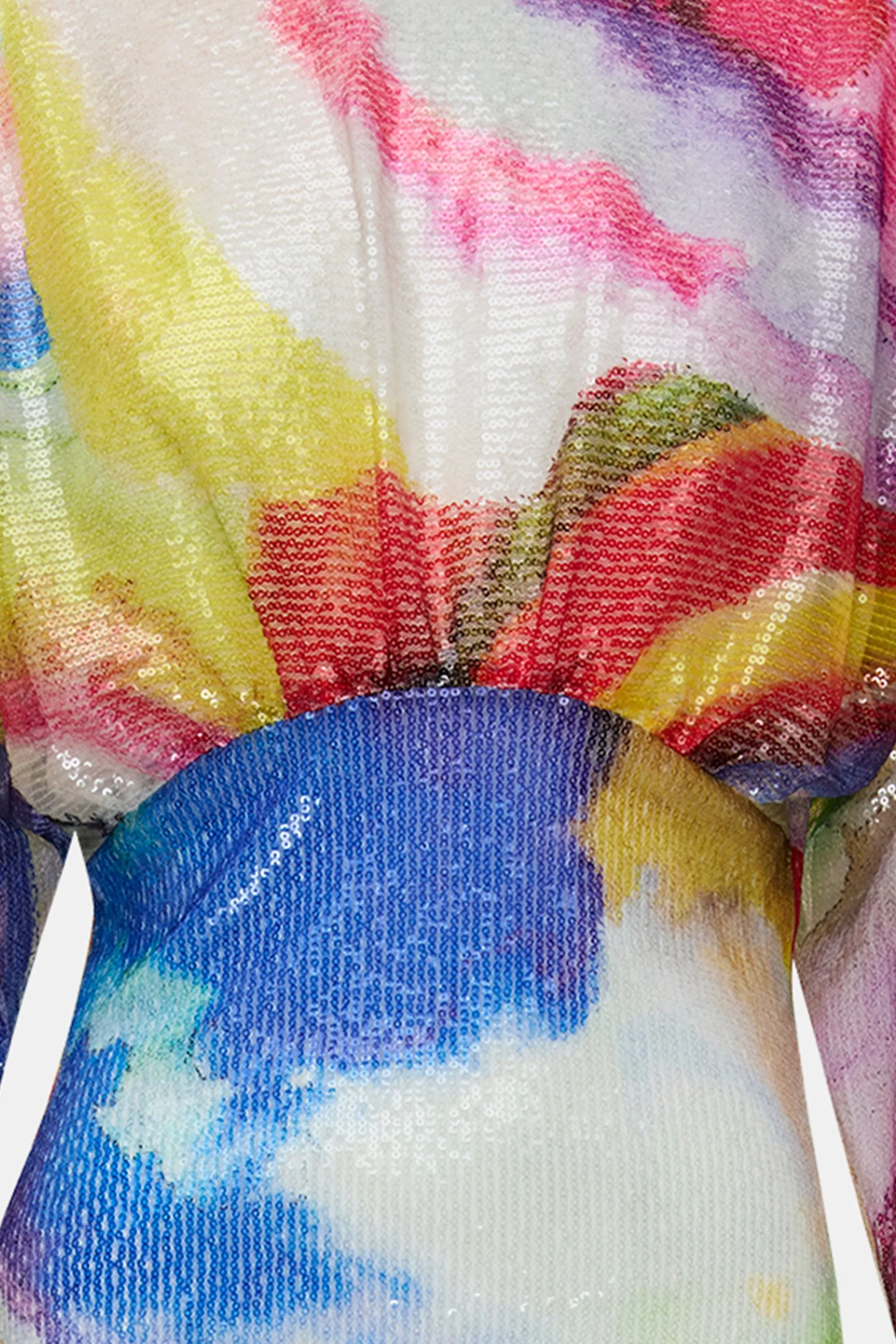 WATERCOLOUR SEQUIN DRESS