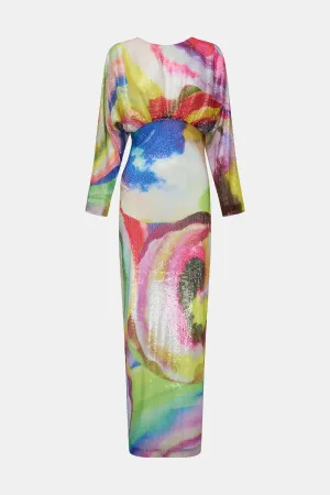 WATERCOLOUR SEQUIN DRESS