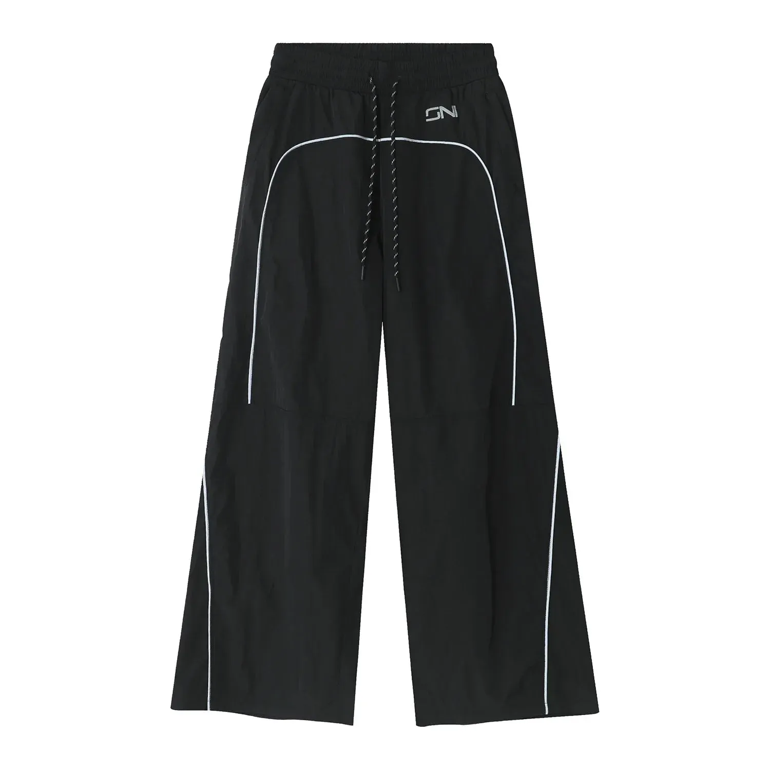 Wjczt  Men's Brown High Waist Jogger Y2K Baggy Cargo Pants Sweatpants Wide leg Trousers Men Reflective Korean Summer Pants Style 2025
