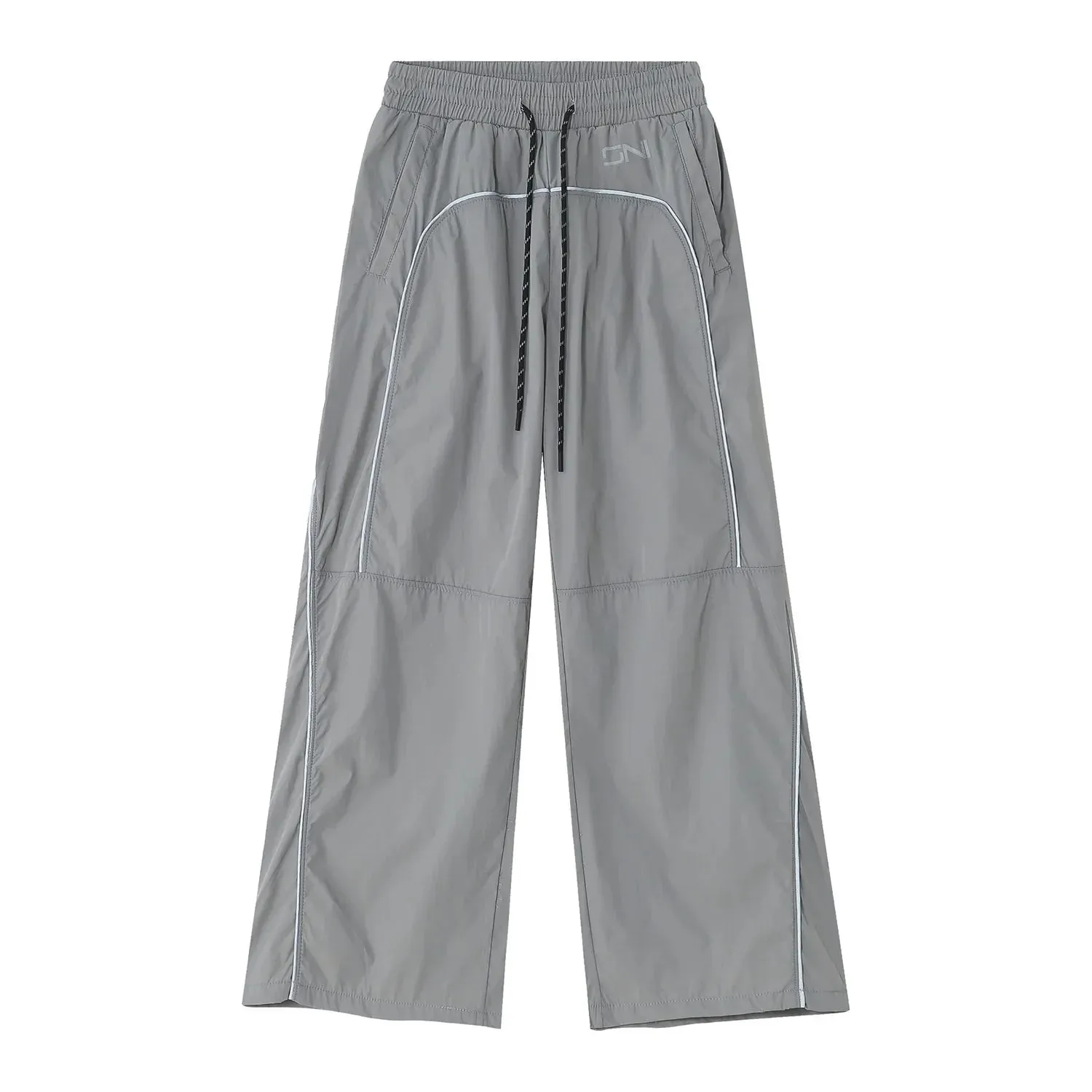 Wjczt  Men's Brown High Waist Jogger Y2K Baggy Cargo Pants Sweatpants Wide leg Trousers Men Reflective Korean Summer Pants Style 2025