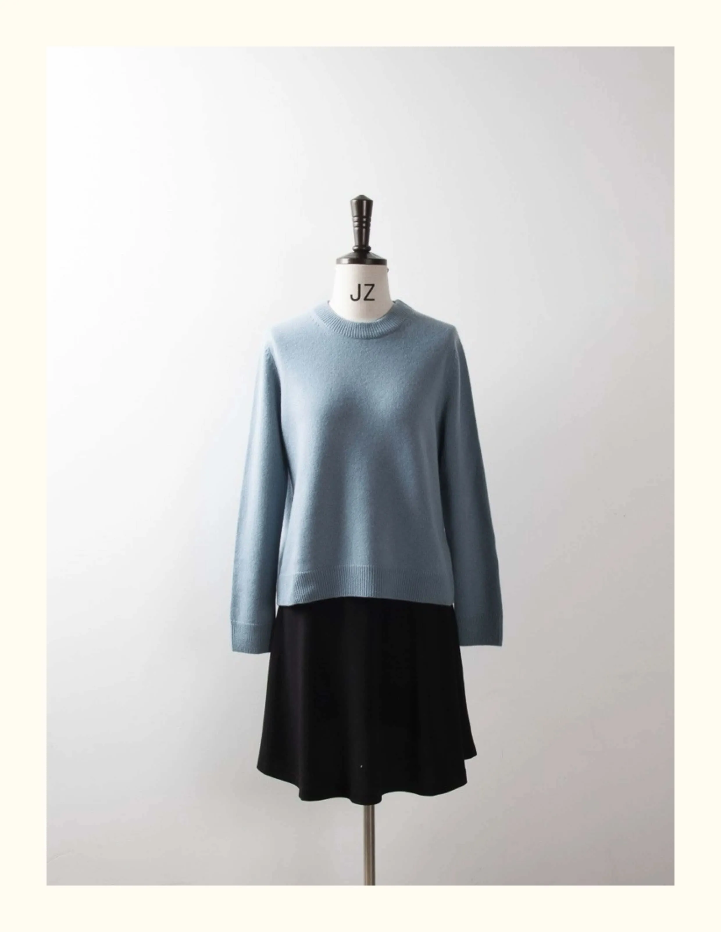 women's blue cashmere chunky sweater