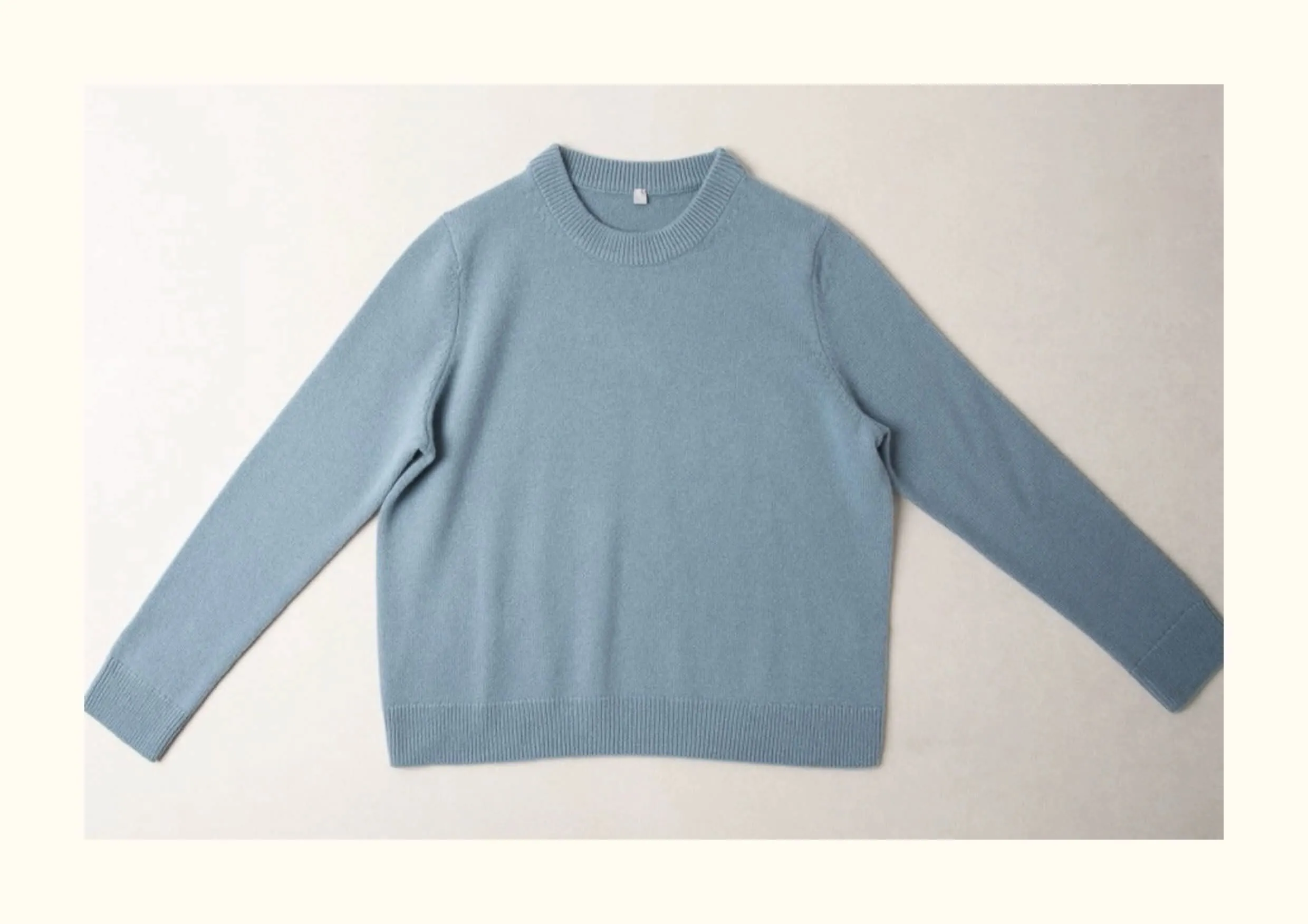 women's blue cashmere chunky sweater