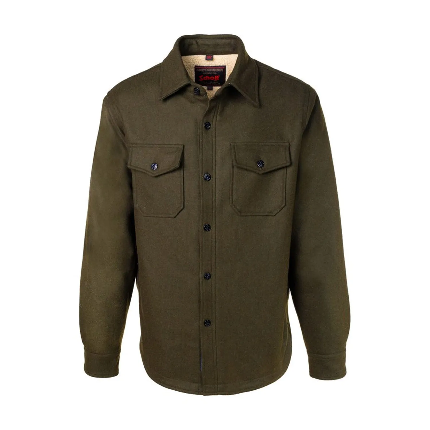 Wool Blend Faux Sherpa Lined CPO Shirt