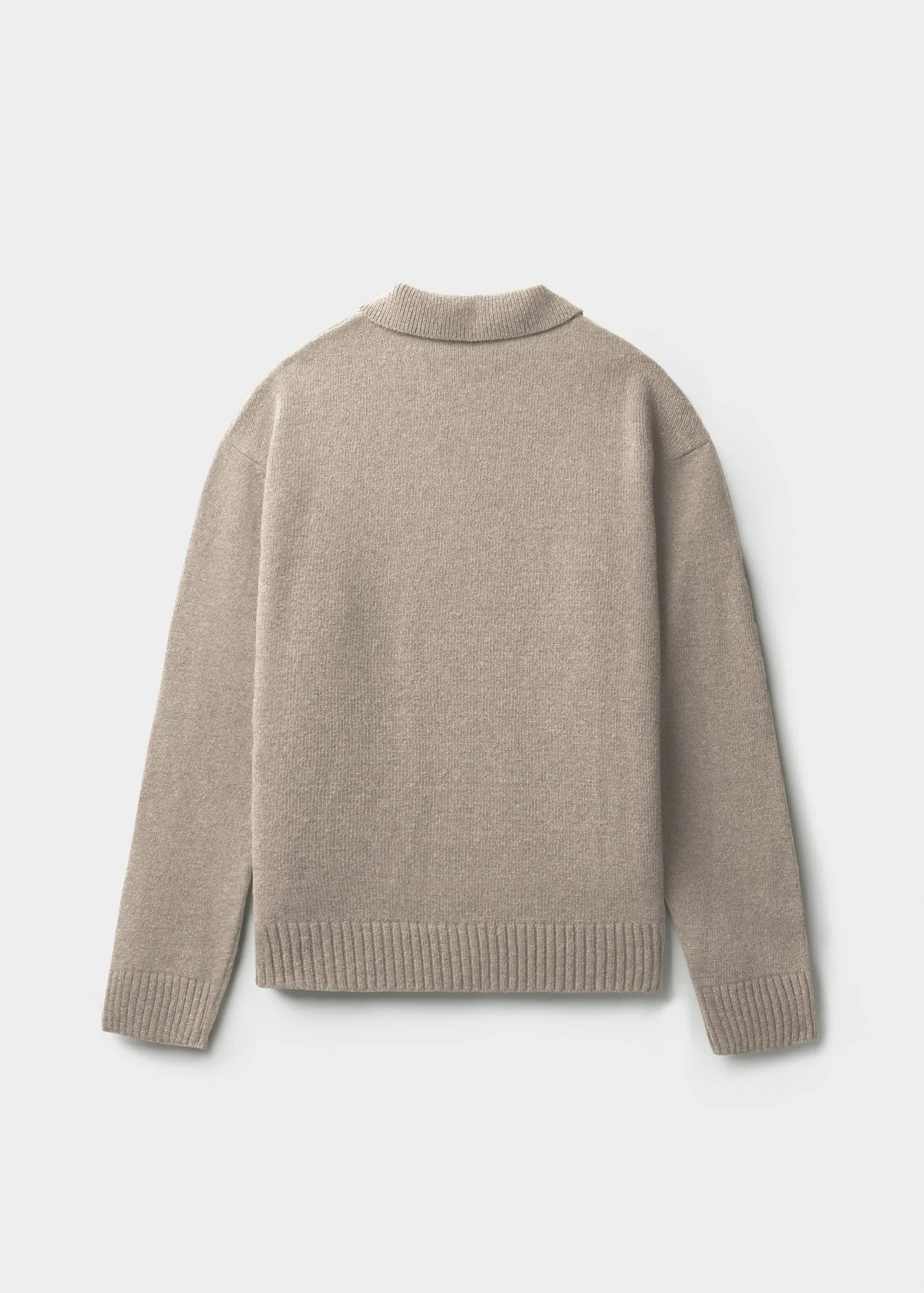 Wool Knitted Polo Sweater